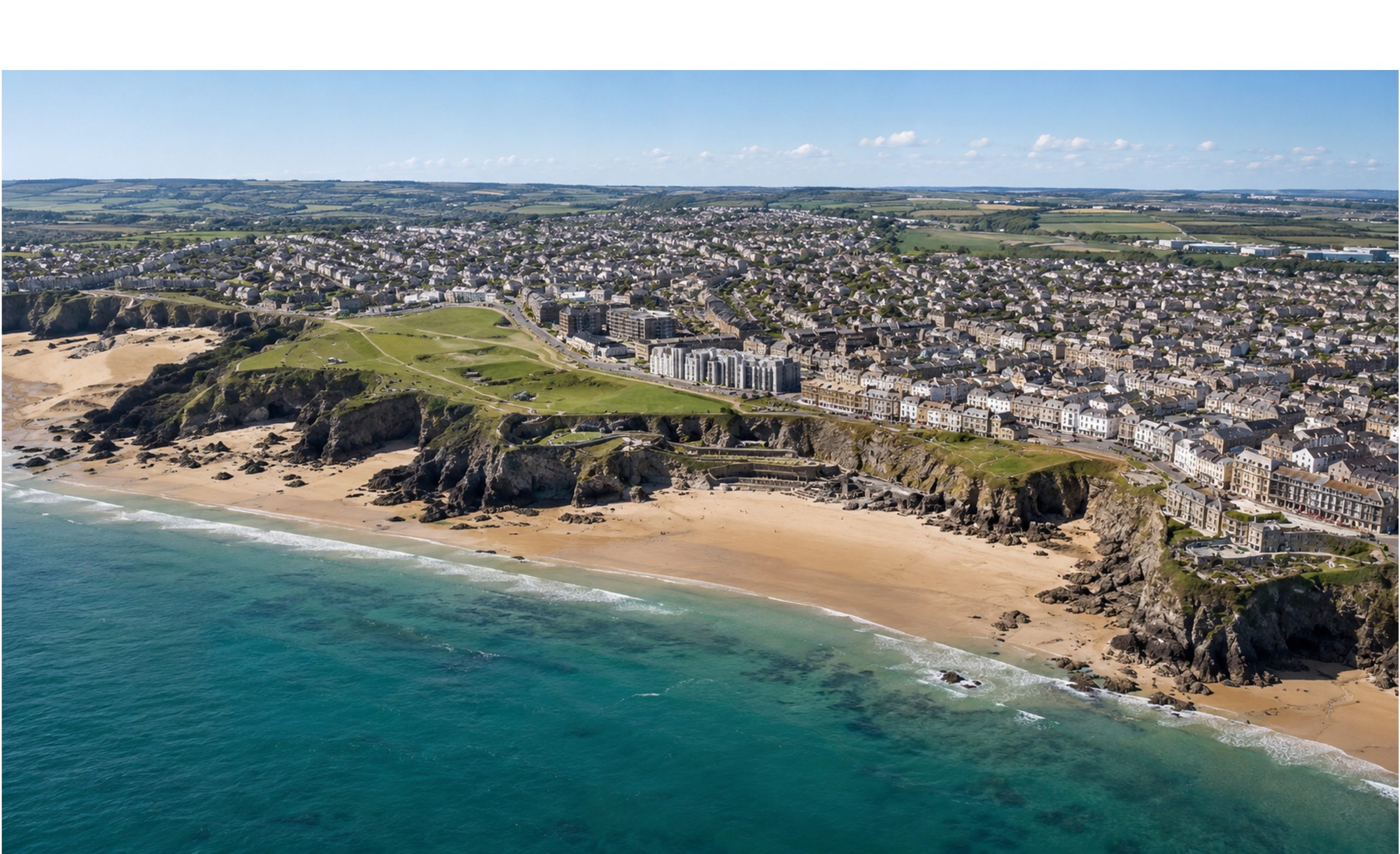 Narrowcliff sits directly behind the Atlantic coastline, with very little shelter from prevailing westerly and north-westerly winds.